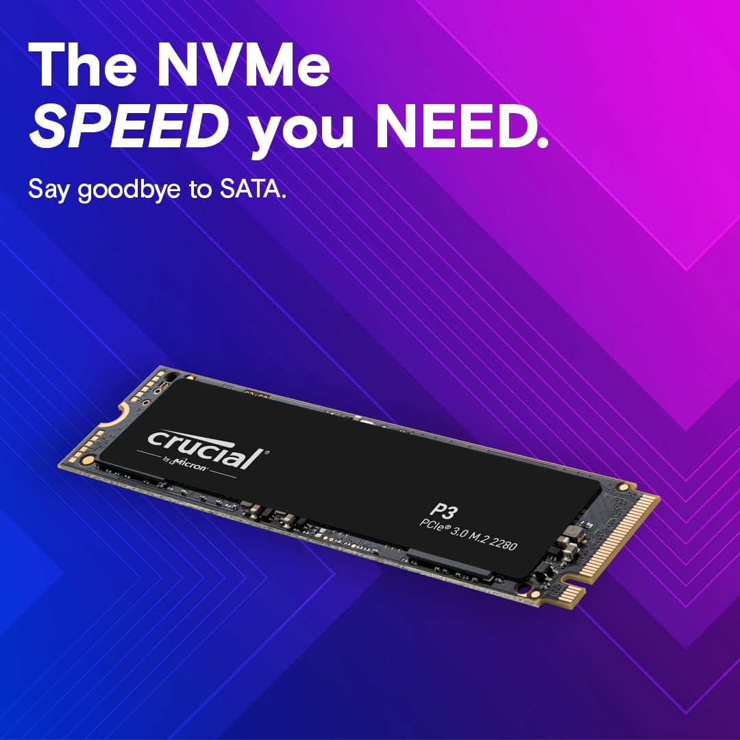 CRUCIAL P3 500GB NVME PCIE M.2 SSD CT500P3SSD8