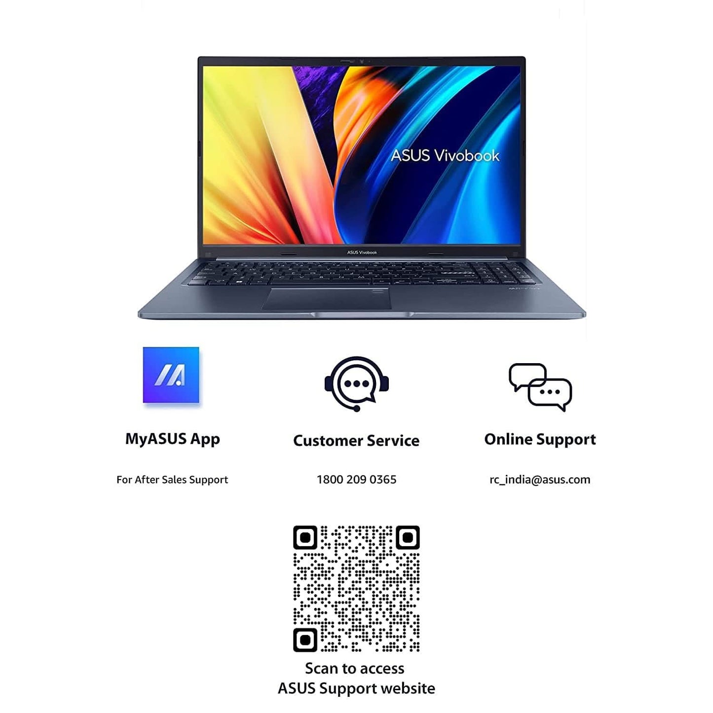 ASUS VIVOBOOK 15 X1502ZA-EJ321WS INTEL CORE I3-1215U/8GB DDR4/512GB PCIE 3.0 SSD / 15.6-INCH/FHD (1920 X 1080) 16:9/QUIET BLUE/BACKLIT KB/ WIN11/MS OFFICE
