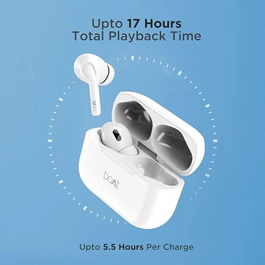 Boat Airdopes 161 Bluetooth TWS in Ear Earbuds (Pearl White)