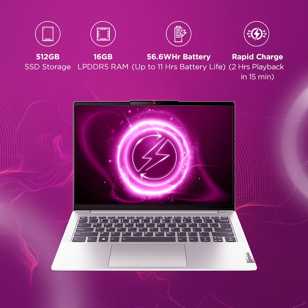 LENOVO IDEAPAD SLIM 5 13TH GEN INTEL CORE I5 13420H 14 INCH (35.5CM) WUXGA OLED 400NITS LAPTOP (16GB/512GB SSD/WIN 11/OFFICE 2021/BACKLIT KB/FHD CAMERA/ALEXA/3 MONTH GAME PASS/GREY/1.46KG), 82XD005RIN