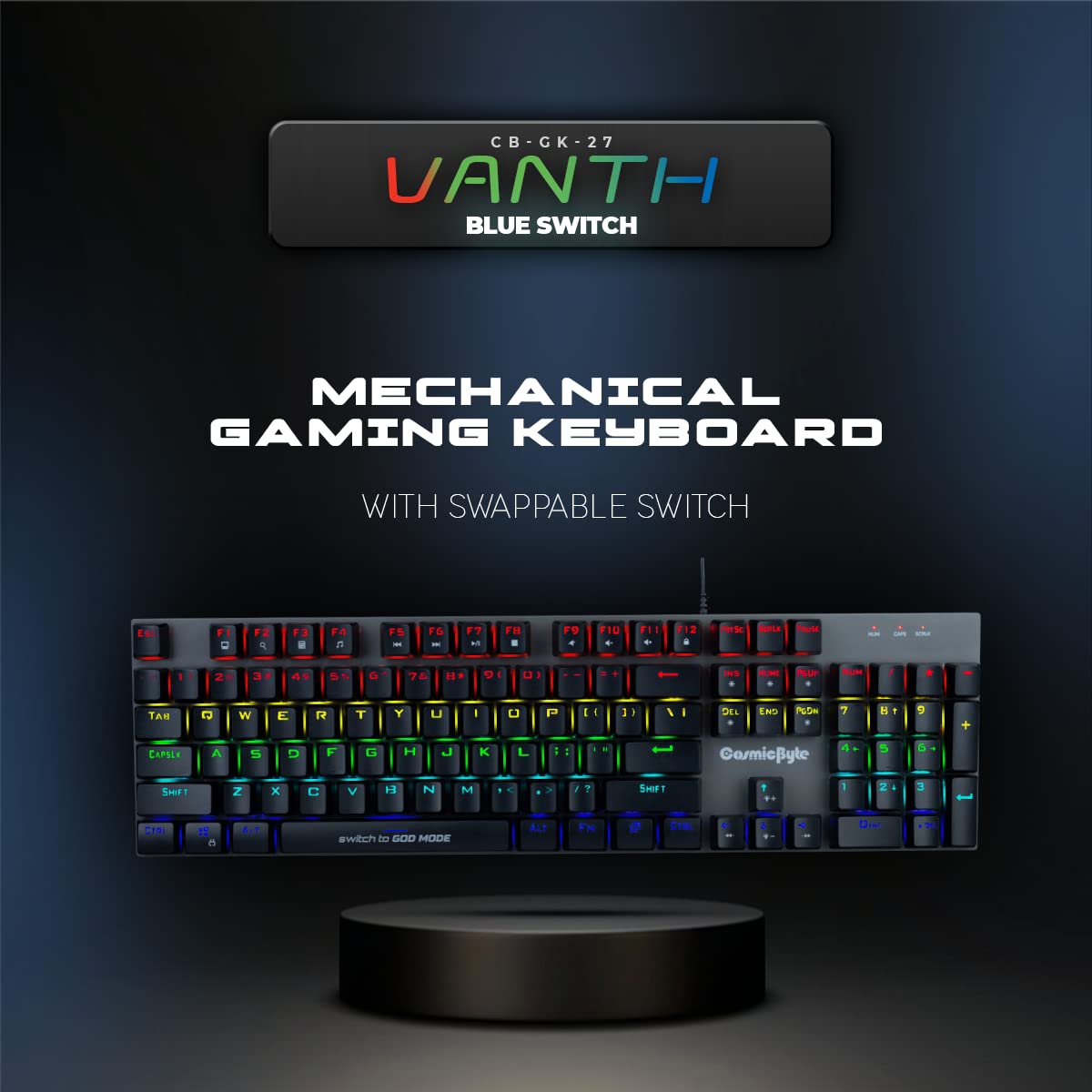 COSMIC BYTE CB-GK-27 VANT GAMING KEYBOARD BLUE SWITCH