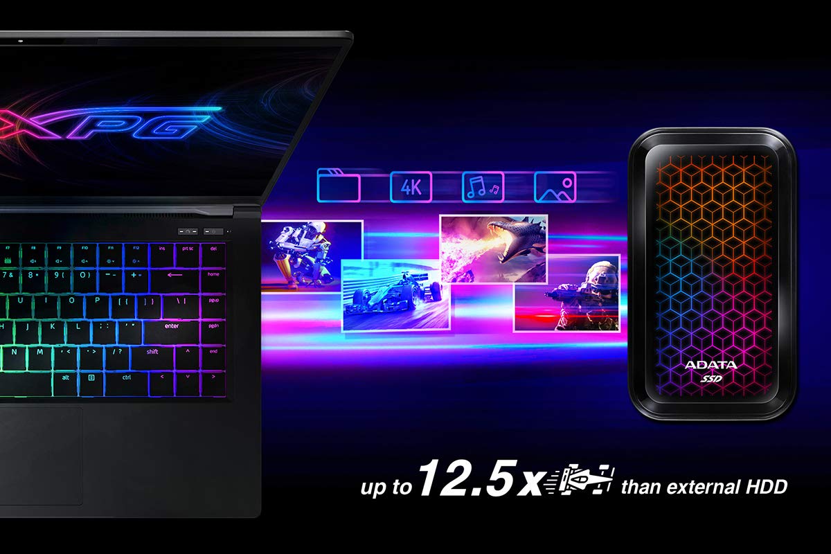 ADATA SE770G 512GB EXTERNAL SSD ASE770G-512GU32G2-CBK