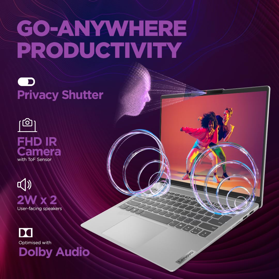 LENOVO IDEAPAD SLIM 5 INTEL CORE ULTRA 5 125H BUILT-IN AI 14" (35.5CM) WUXGA-OLED 400NITS THIN & LIGHT LAPTOP (16GB/1TB SSD/WIN 11/MSO 21/FHD+IR CAM/1YR ADP FREE/GREY/1.4KG), 83DA008VIN