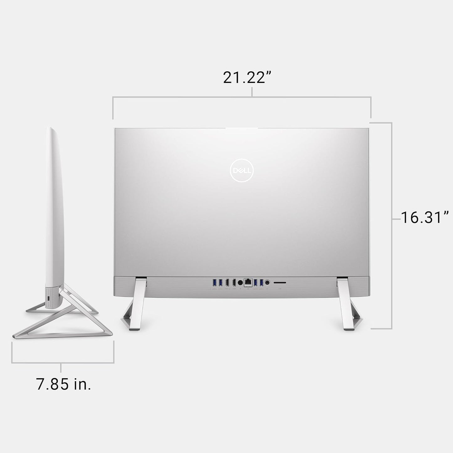 Dell 24 All-in-One Desktop ec24250-23.8-inch FHD Touch Display, Intel Core 5 Processor 120U, Intel Graphics, 16GB DDR5 RAM, 512GB SSD, Windows 11 Home White