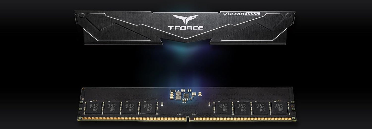 TEAMGROUP T-FORCE VULCAN 16GB (16GBX1) DDR5 5200MHZ DESKTOP RAM (BLACK)