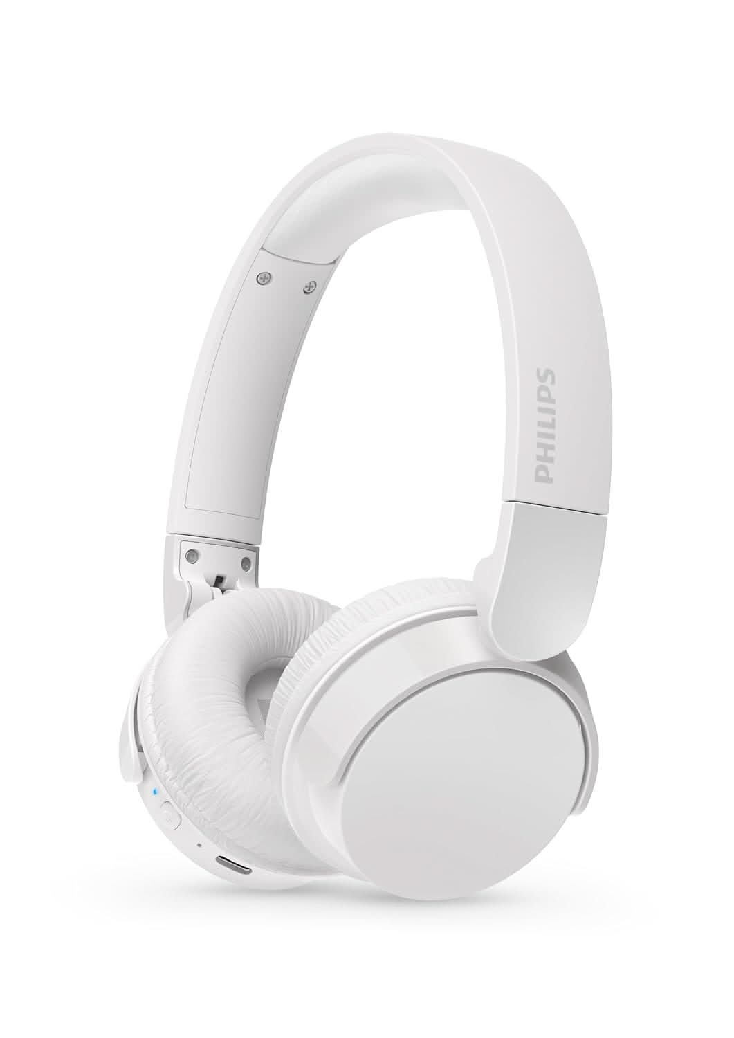 PHILIPS AUDIO TAH4209WT BLUETOOTH HEADPHONE WITH LIGHTWEIGHT AND FOLDABLE DESIGN, 32MM NEODYNAMIC DRIVERS, 55H PLAYTIME, USB TYPE-C FAST CHARGING, BUILT-IN MIC FOR SMARTPHONE, LAPTOP, TABLET (WHITE)