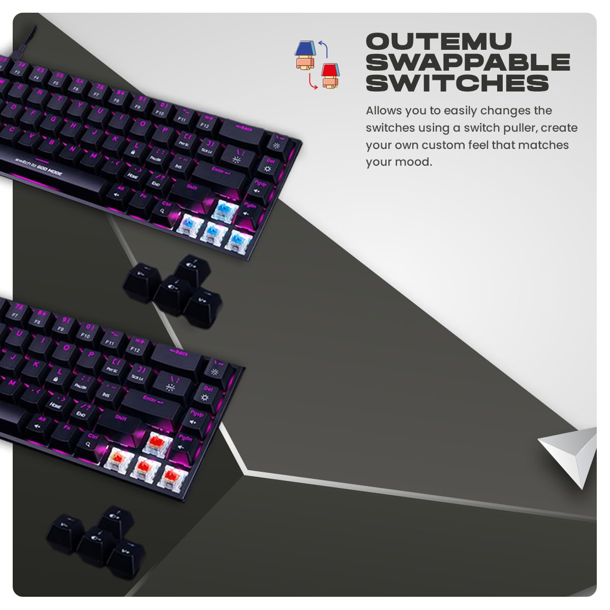 COSMIC BYTE CB-GK-31 ARTEMIS(BLACK) GAMING KEYBOARD RGB RED SWITCH