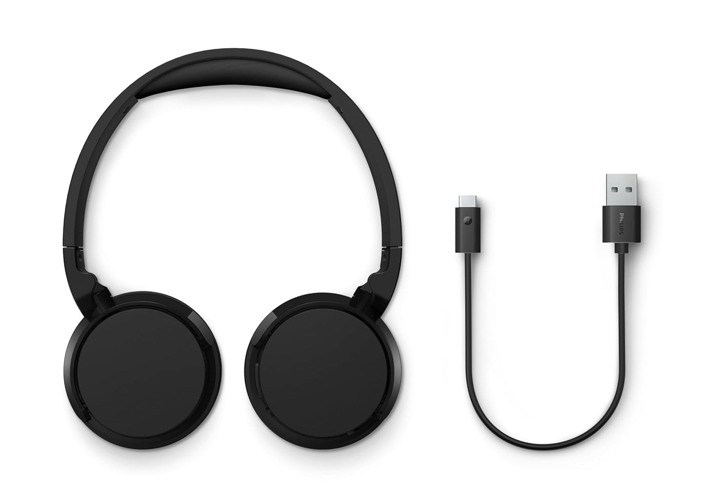 PHILIPS AUDIO TAH4209BK/00 BLUETOOTH HEADPHONES,LIGHTWEIGHT AND FOLDABLE DESIGN, 32MM NEODYNAMIC DRIVERS, 55H PLAYTIME, USB TYPE-C FAST CHARGING, BUILT-IN MIC FOR SMARTPHONE, LAPTOP, TABLET (BLACK)