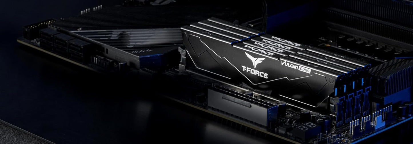 TEAMGROUP T-FORCE VULCAN 16GB (16GBX1) DDR5 5200MHZ DESKTOP RAM (BLACK)