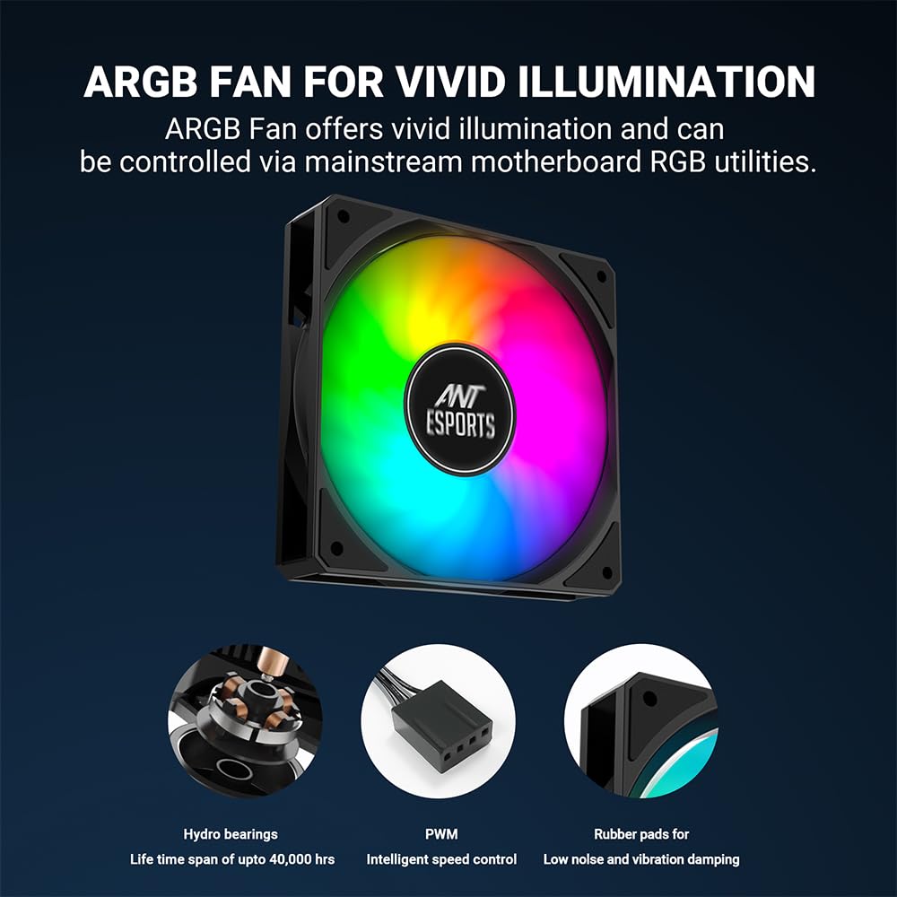 ANT ESPORTS ICE-C612 RGB CPU AIR COOLER