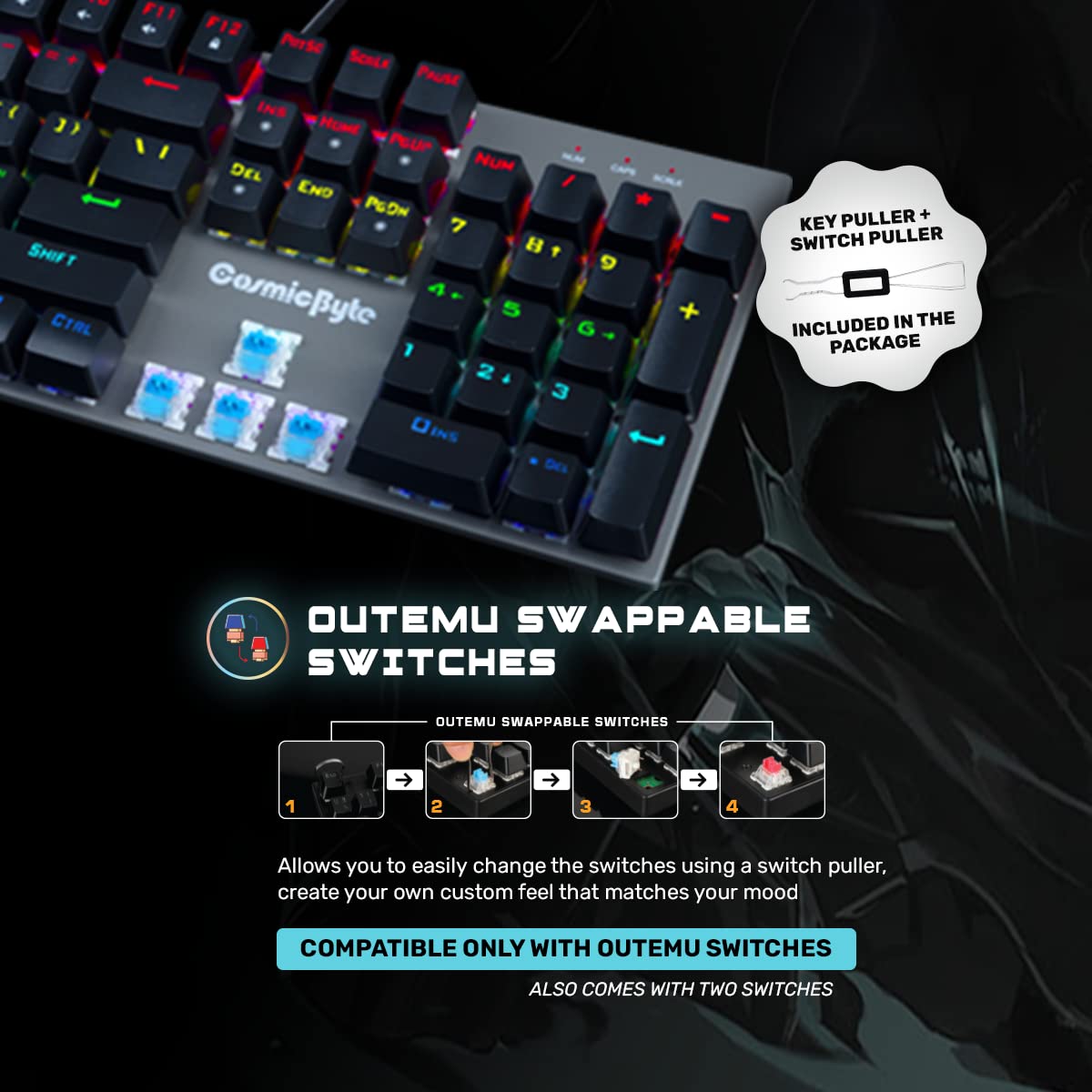 COSMIC BYTE CB-GK-27 VANT GAMING KEYBOARD BLUE SWITCH