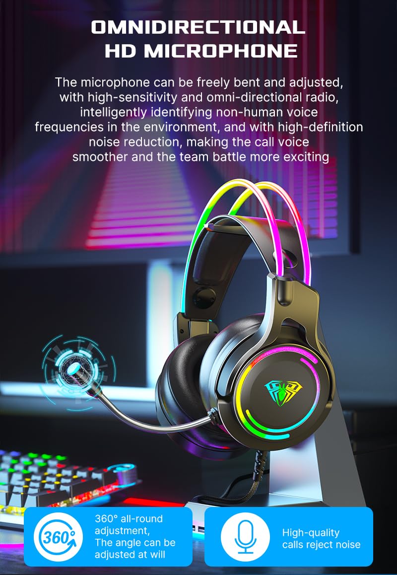 AULA S506 WIRED GAMING HEADSET BLACK