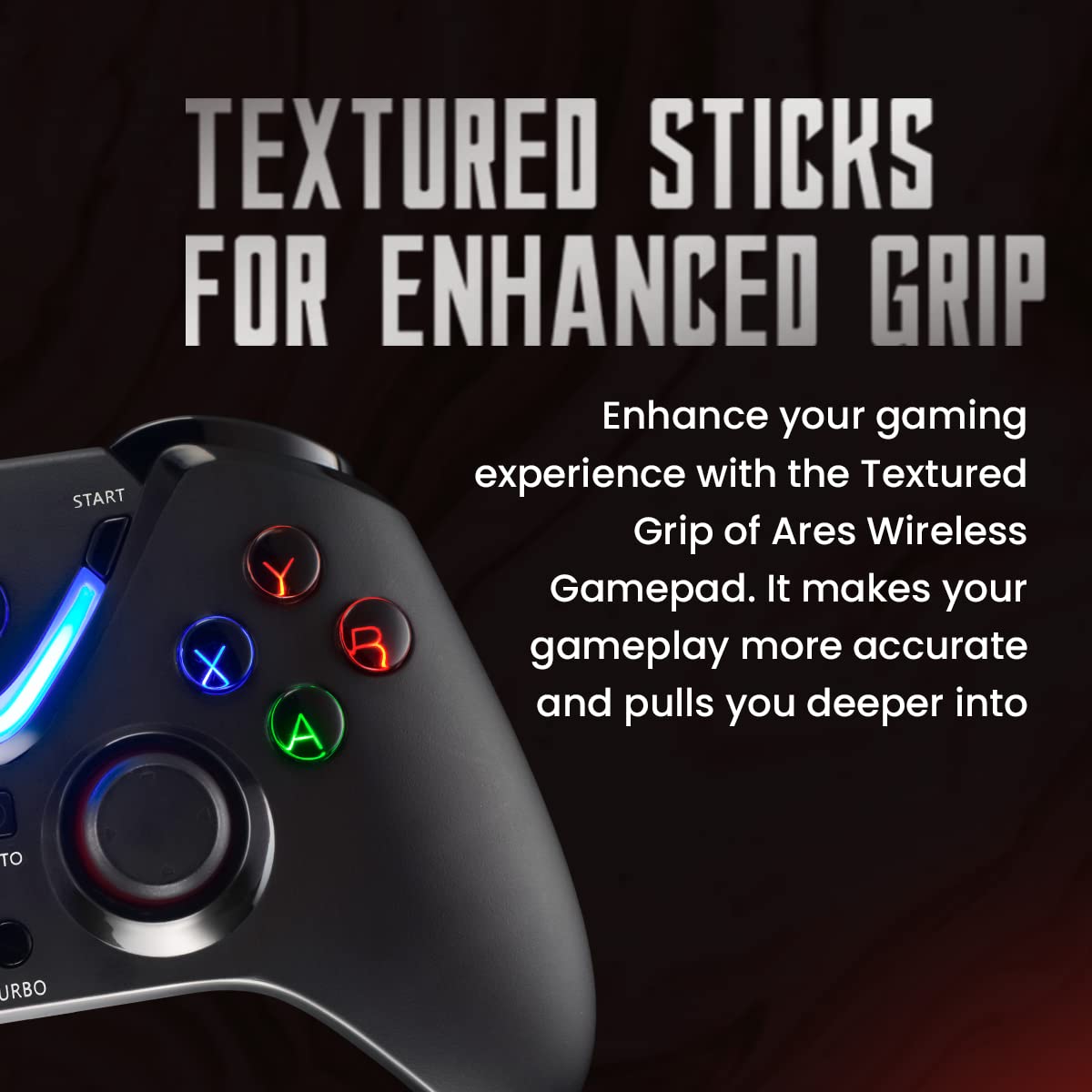 COSMIC BYTE ARES WIRELESS (BLACK) GAMEPAD