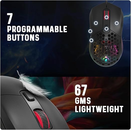 COSMIC BYTE FIRESTORM RGB (BLACK) GAMING MOUSE