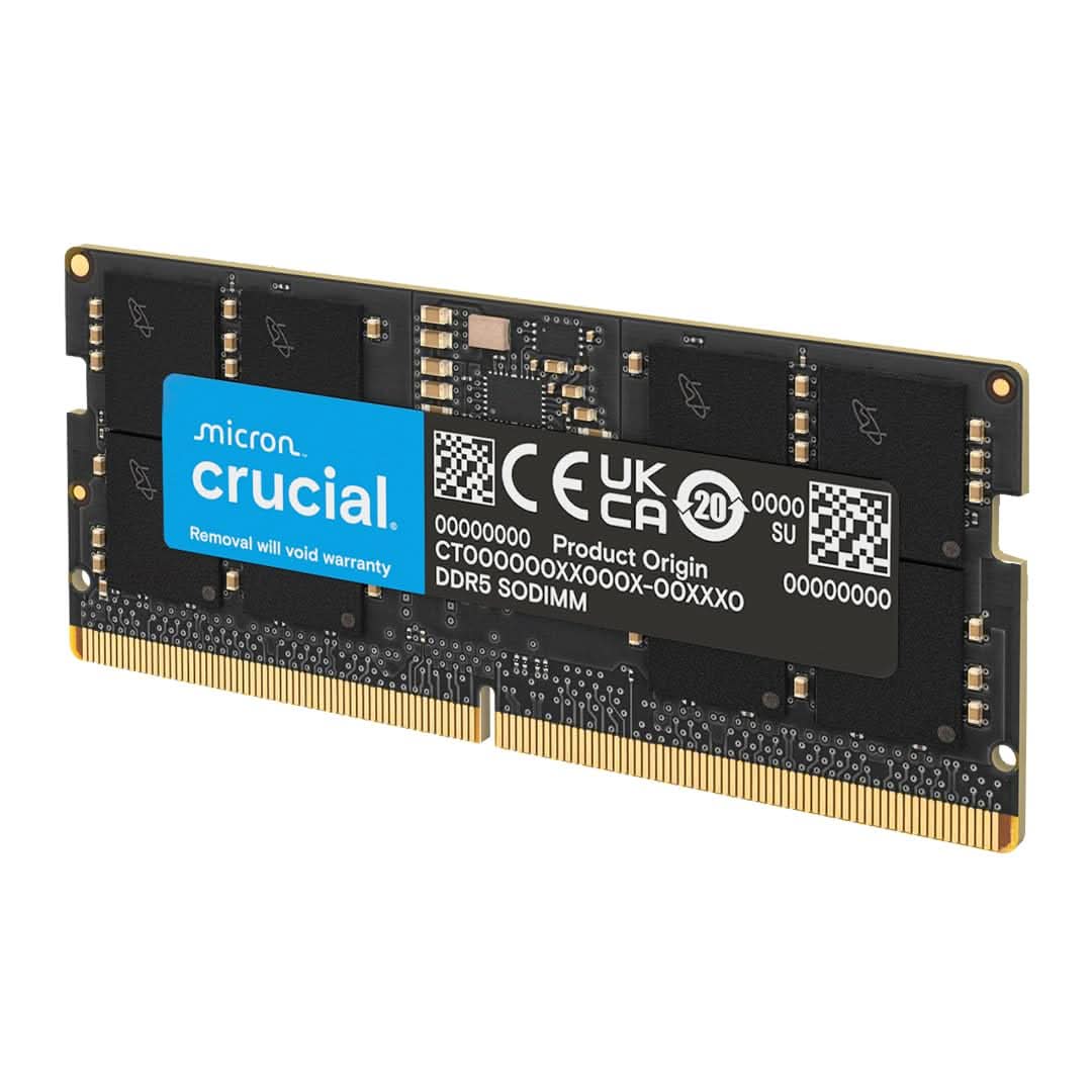 Crucial RAM 32GB DDR5 4800MHz CL40 Laptop Memory CT32G48C40S5 Black