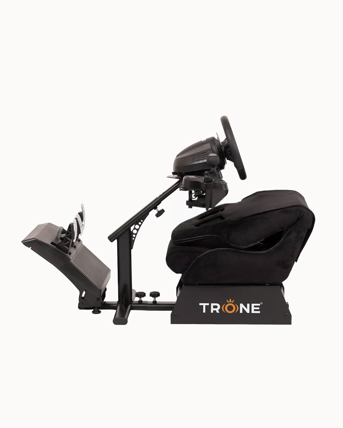 TRONE RS1 Suede Black Racing Simulator Gaming Chair with Seat Driving Cockpit
