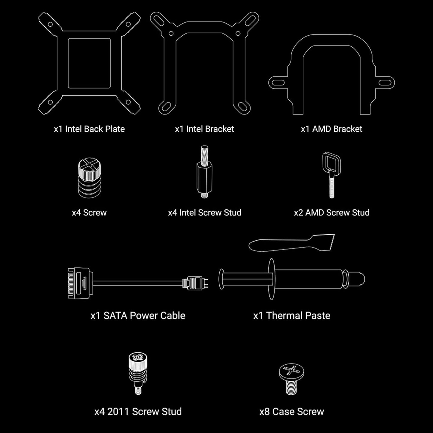 ANT ESPORTS ICE GLOW 240MM AIO LIQUID COOLER ARGB WHITE