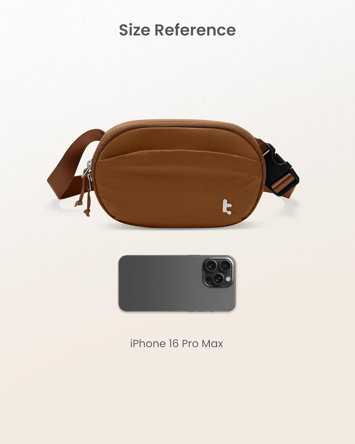 TOMTOC SLINGBEAN-T32 BELT BAG 1.5L-CARAMEL