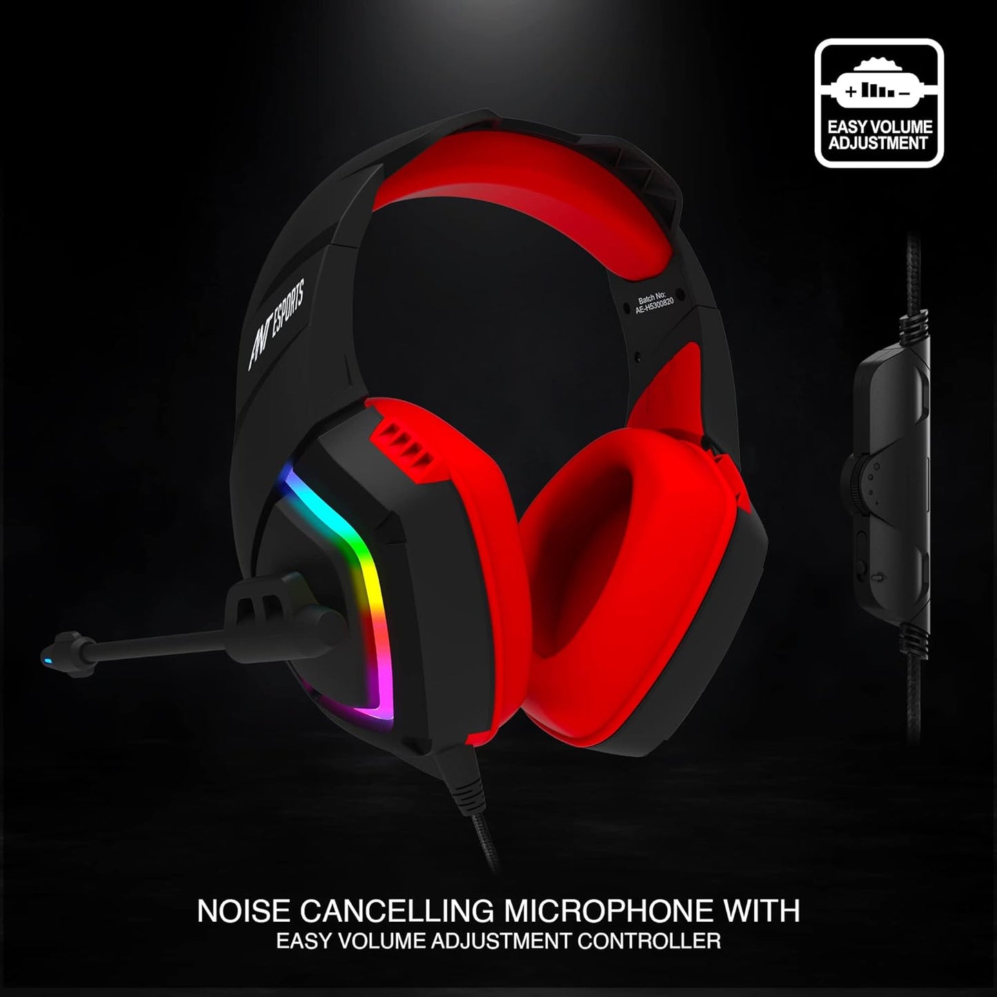 ANT ESPORTS H530 BLACK RED GAMING HEADSET