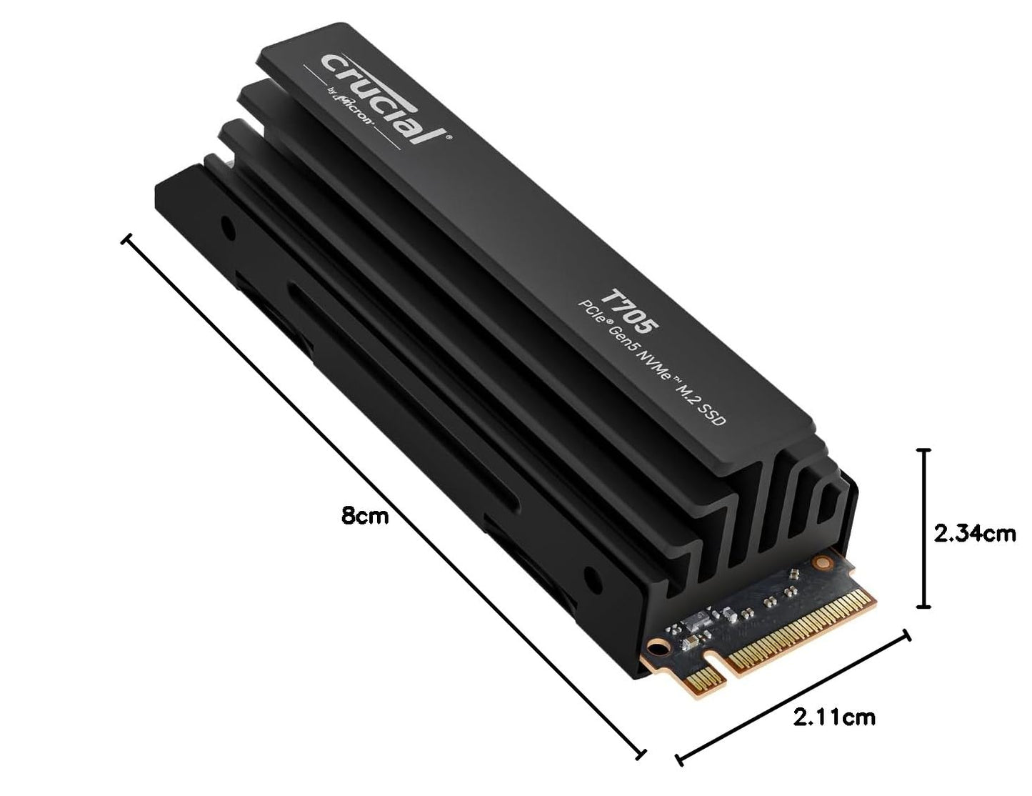 CRUCIAL T705 2TB PCIE GEN5 NVME M.2 SSD WITH HEATSINK CT2000T705SSD5
