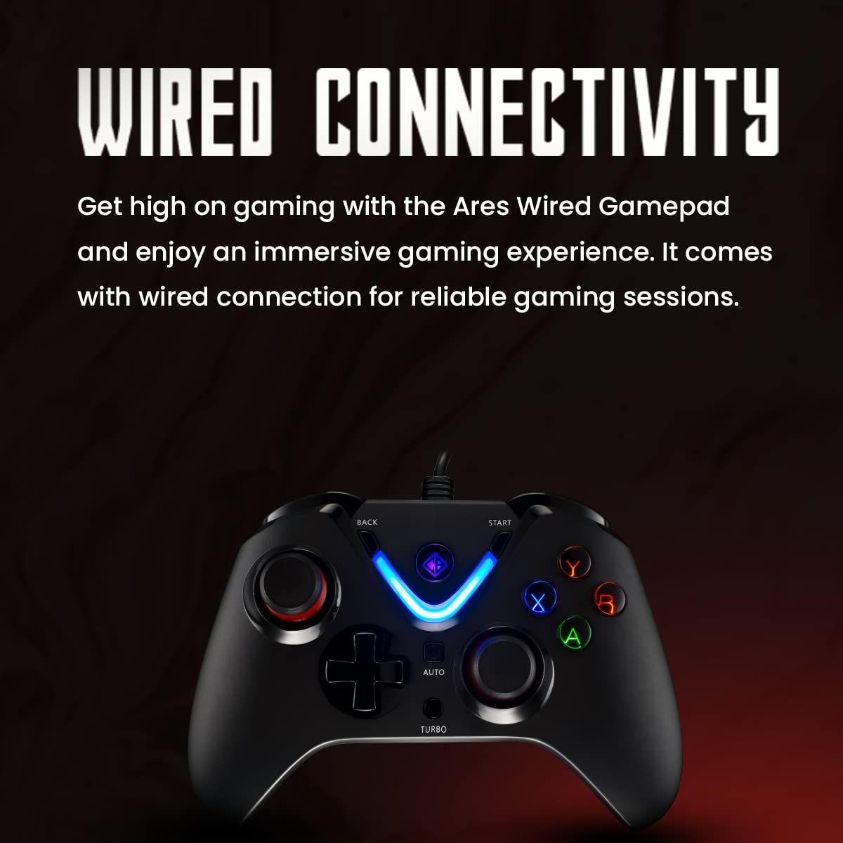 COSMIC BYTE ARES WIRED (BLACK) GAMEPAD