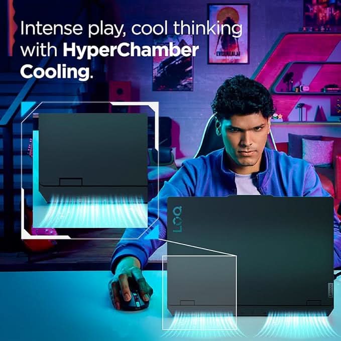 Lenovo LOQ AMD Ryzen 5 7235HS | NVIDIA RTX 3050 6GB (16GB RAM/512GB SSD/144Hz Refresh Rate/15.6" (39.6cm)/Windows 11/Office Home 2024/3 Mon. Game Pass/Grey/2.4Kg), 83JC00LRIN AI Gaming Laptop