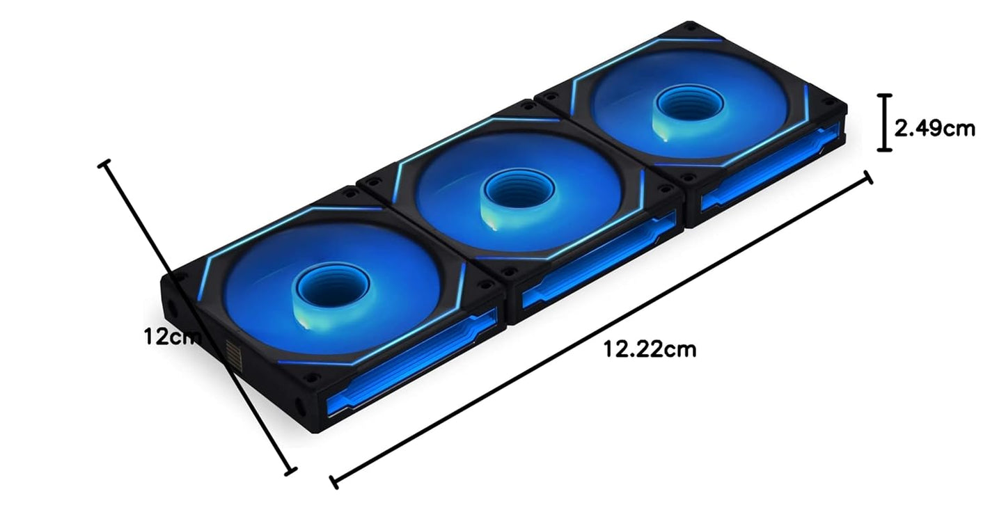 LIAN LI UNIFAN SL120 INFINITY CABINET FAN TRIPLE PACK BLACK