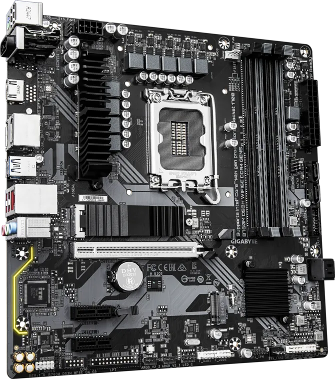 GIGABYTE B760M DS3H WIFI6E DDR4 GEN5 Motherboard, Intel B760, LGA1700, Wi-Fi 6E, 2.5GbE LAN, PCIe 5.0