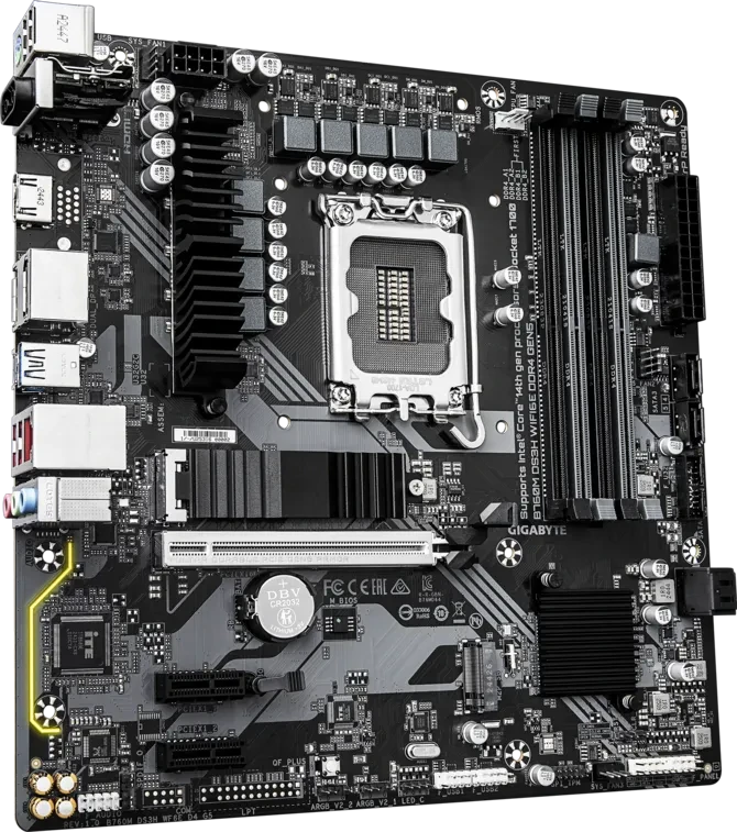 GIGABYTE B760M DS3H WIFI6E DDR4 GEN5 Motherboard, Intel B760, LGA1700, Wi-Fi 6E, 2.5GbE LAN, PCIe 5.0