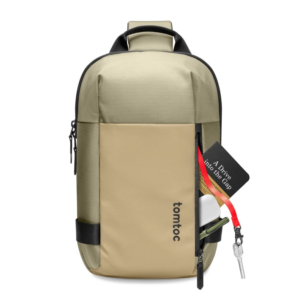 TOMTOC NAVIGATOR-T24 SLING BAG 14 INCH/7L-KHAKI