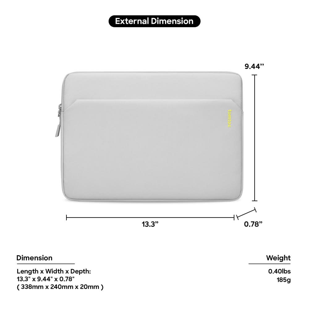 TOMTOC LIGHT-A18 LAPTOP SLEEVE 13 LNCH-GRAY