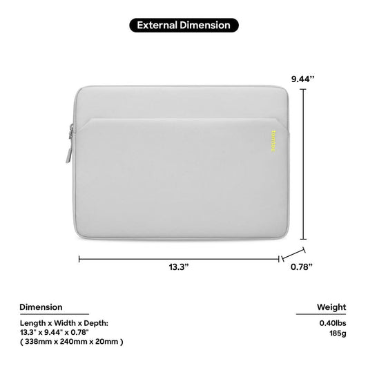 TOMTOC LIGHT-A18 LAPTOP SLEEVE 13 LNCH-GRAY
