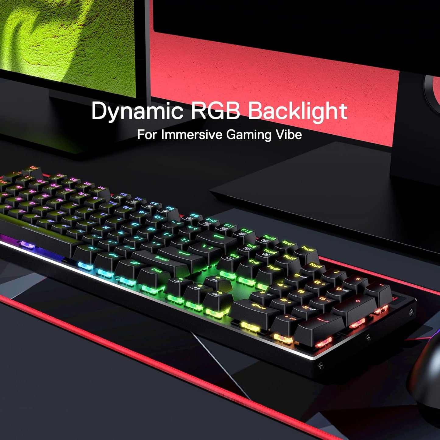 REDRAGON K556 DHARMA PRO (WIRED/WIRELESS/BT) RED SWITCH WIRELESS RGB KEYBOARD BLACK