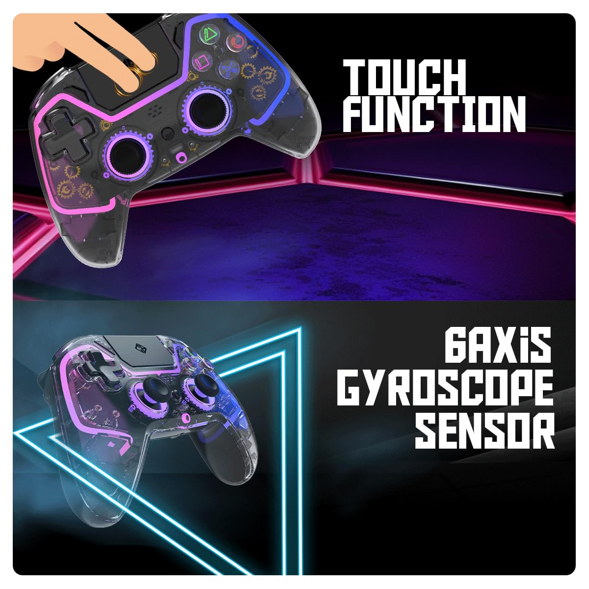 COSMIC BYTE QUANTUM (TRANSPARENT BLACK) GAMEPAD