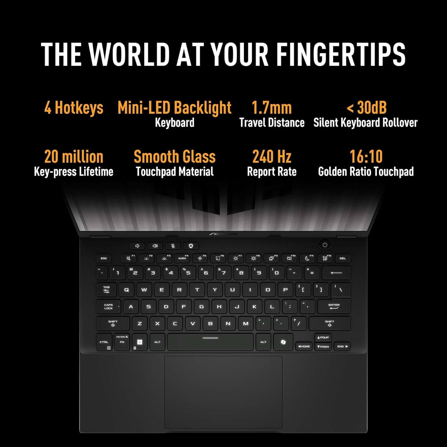 ASUS TUF GAMING, GAMING LAPTOP, 14 INCH FHD, 165HZ 400 NITS, AMD RYZEN 7 8845HS PROCESSOR 3.8GHZ (16GB RAM/1TB SSD/NVIDIA GEFORCE RTX 4050/WINDOWS 11/OFFICE 2021//JAEGER GRAY/1.46 KG), FA401UU-RG033WS