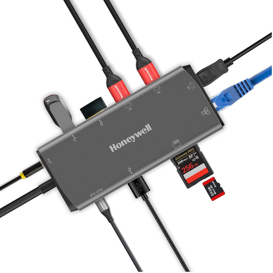 HONEYWELL 11-IN-1 TYPEC MULTIPORT DOCK WITH DUAL 4K HDMI,DP,RJ45 ETHERNET PORT