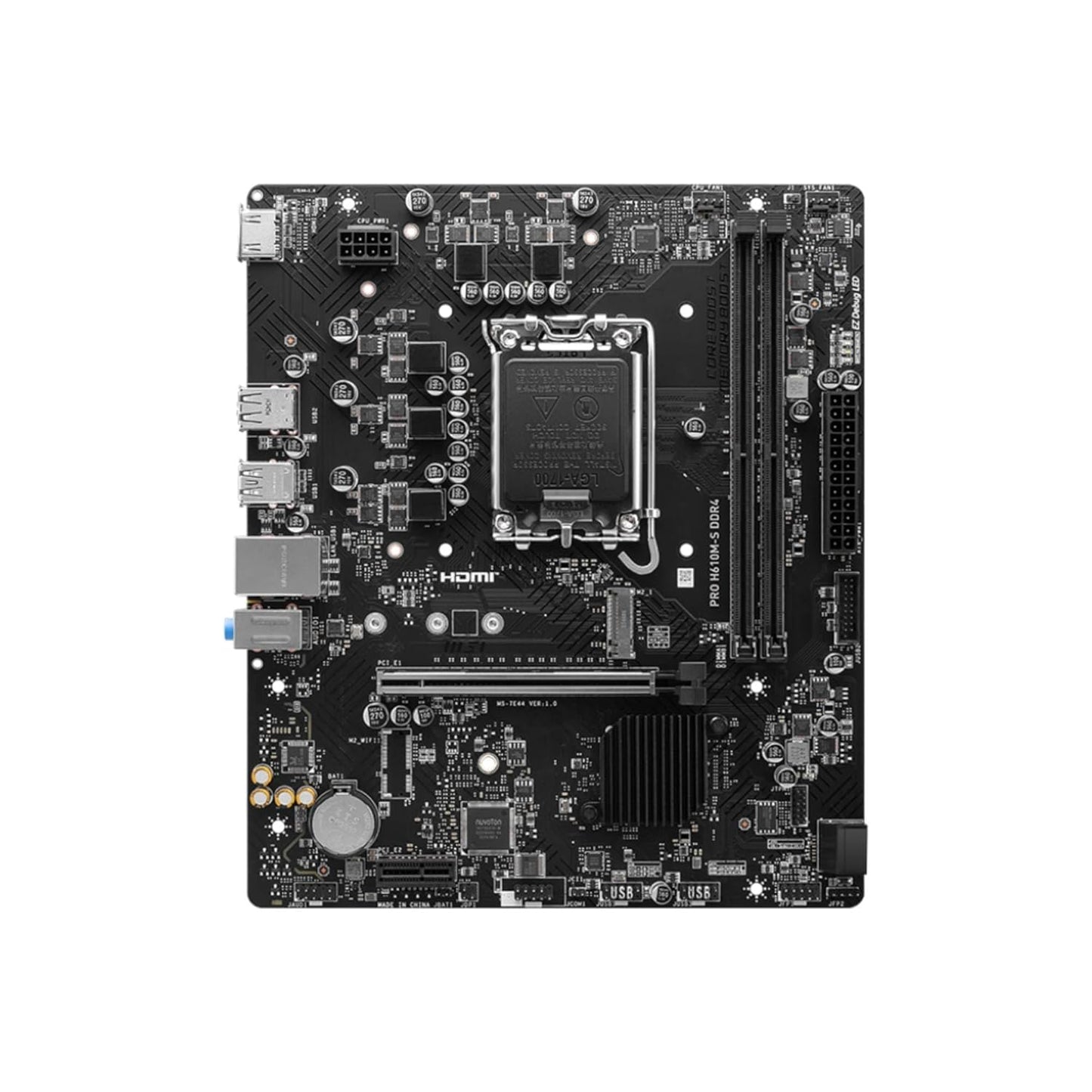 MSI PRO H610M-S DDR4 LGA1700 MICRO ATX MOTHERBOARD