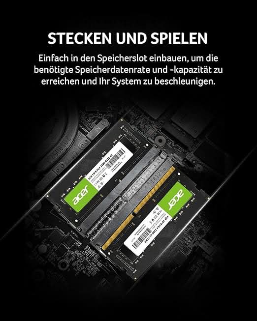 Acer SD100 8GB Single RAM 3200 MHz DDR4 CL22 Laptop Memory
