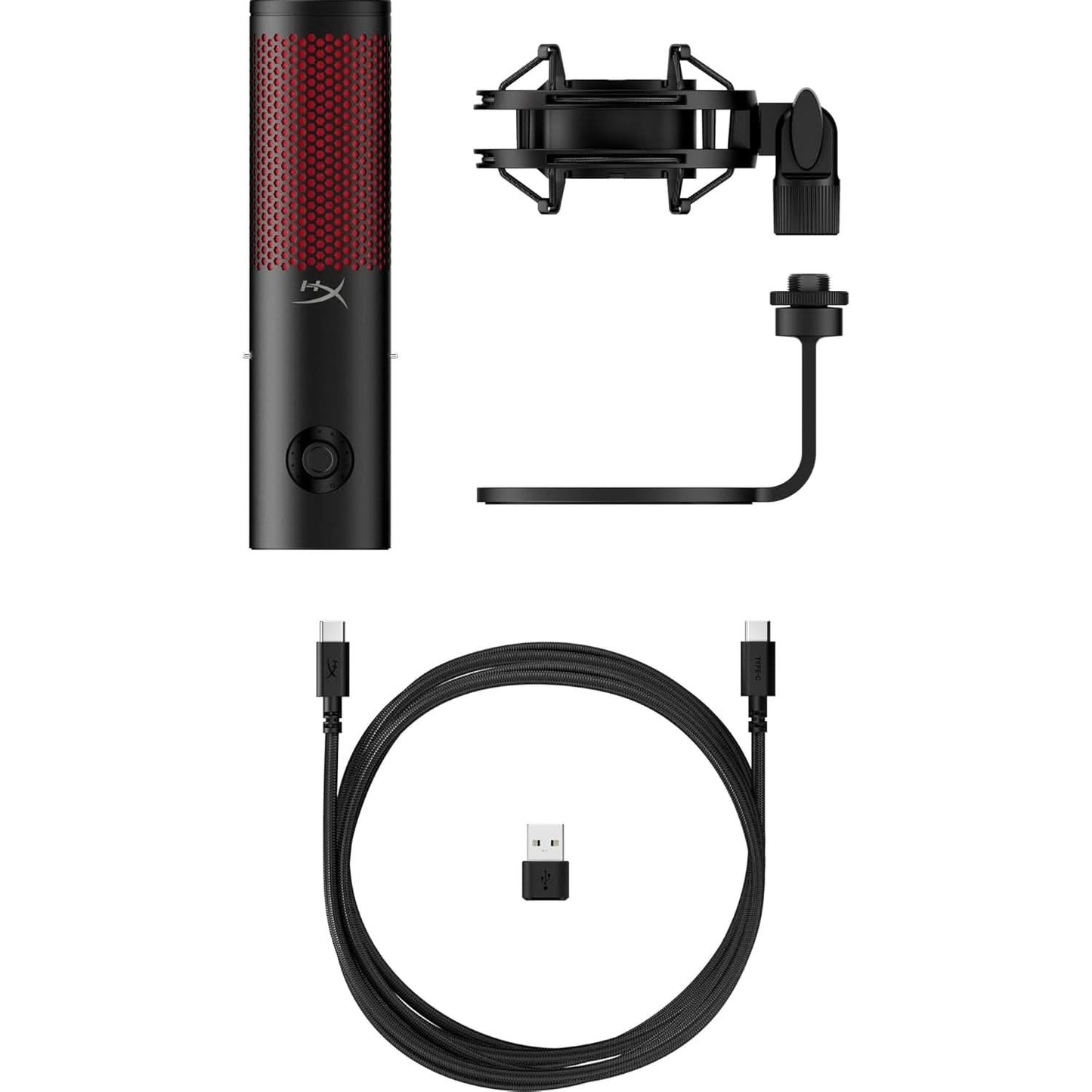 HYPERX QUADCAST 2-USB MICROPHONE FOR GAMING,STREAMING AND PODCASTING USB-C-BLACK