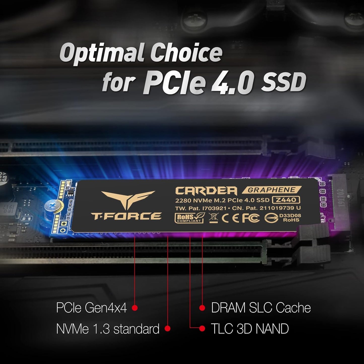 TEAMGROUP CARDEA ZERO Z440 1TB M.2 NVME GEN4 INTERNAL SSD