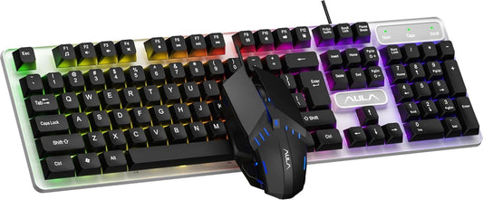 AULA F3061 ANTI GHOSTING GAMING KEYBOARD AND MOUSE COMBO BLACK