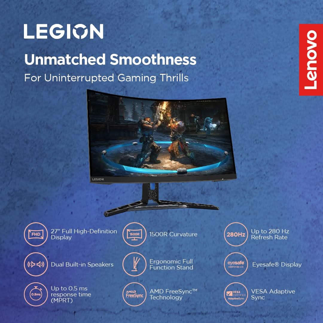 LENOVO LEGION R27FC-30 27 INCH FHD 240HZ GAMING MONITOR