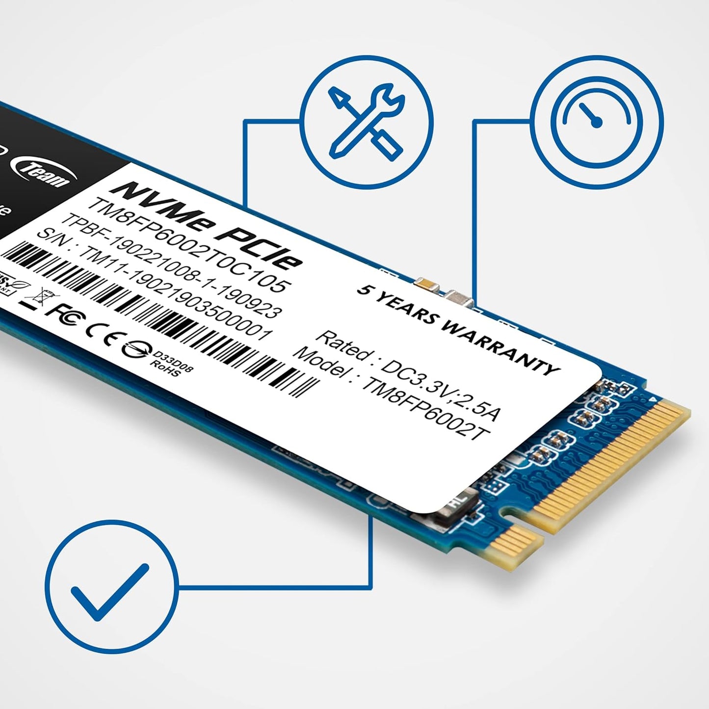 TEAMGROUP MP33 256GB M.2 NVME INTERNAL SSD