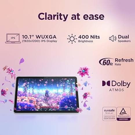 Lenovo MediaTek Helio G85 Octa Core, 4GB, 64GB, 4G calling and WiFi, 10.1 INCH ZAEJ0054IN