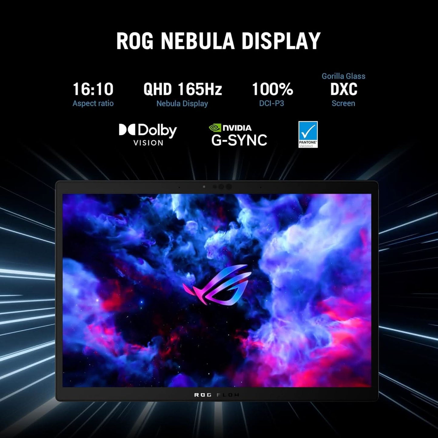ASUS ROG FLOW Z13 (2023) 56WHR BATTERY, INTEL CORE I9-13900H 13TH GEN, 13.4 INCH QHD+ 165HZ, 8GB RTX 4060, 2-IN-1 GAMING LAPTOP (16GB/1TB SSD/WINDOWS 11/OFFICE 2021/BLACK/1.18 KG), GZ301VV-MU014WS