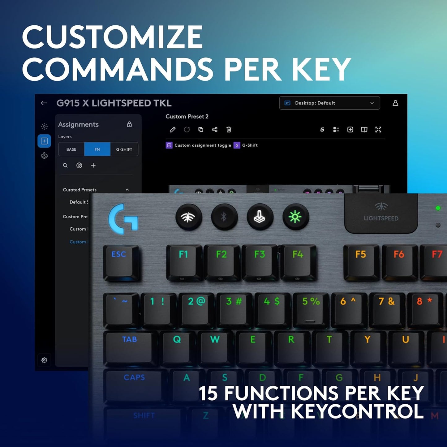 LOGITECH WIRELESS G915 X TKL LOW PROFILE KEYBOARD