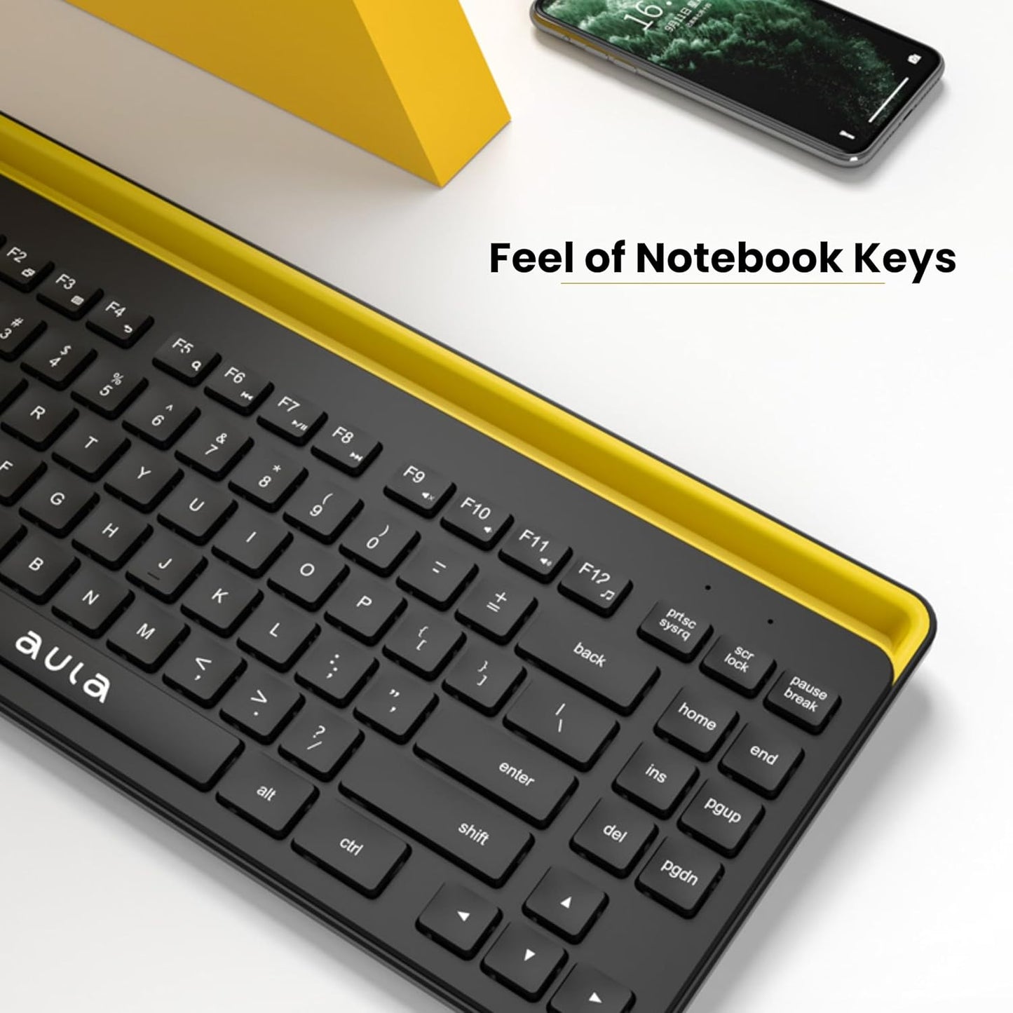 AULA AWK310 WIRELESS BLUETOOTH MULTI DEVICE KEYBOARD BLACK