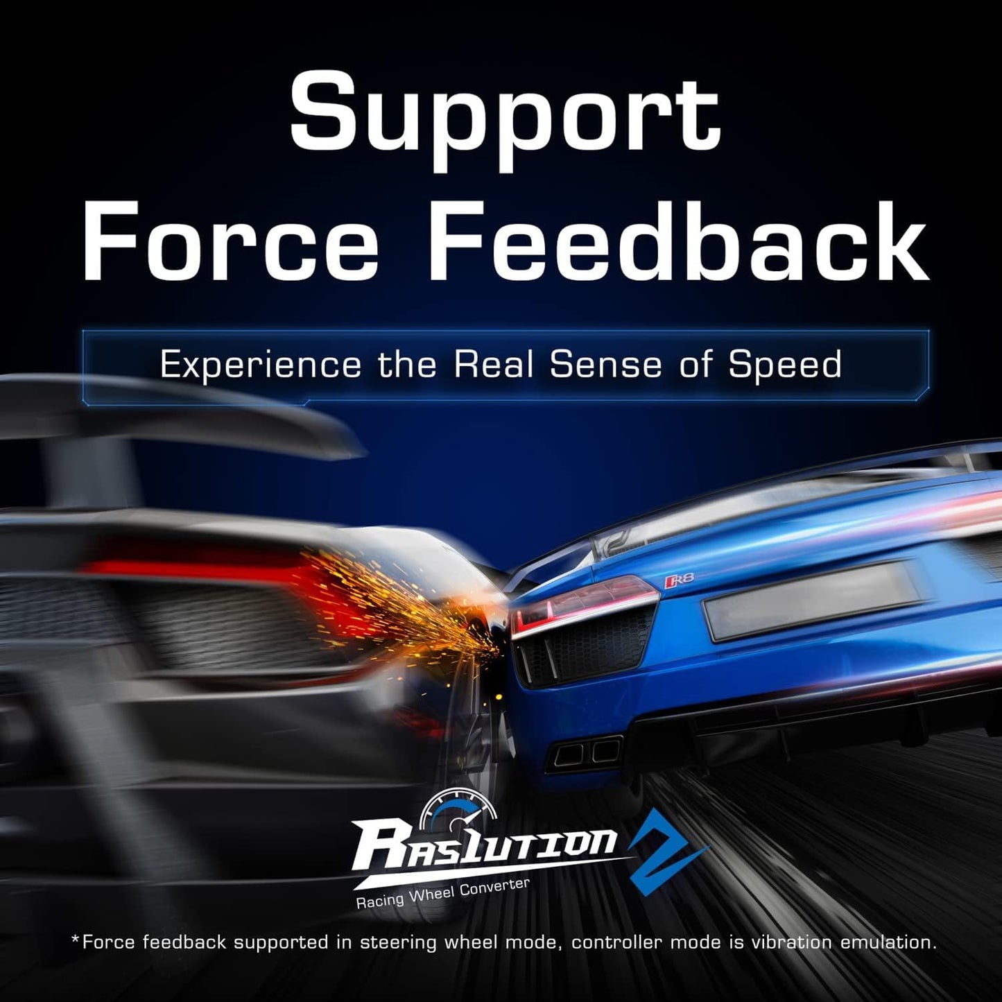 COSMIC BYTE MCBAZEL BROOK RAS1UTION 2 RACING WHEEL CONVERTER ADAPTER FOR PS5, XBOX SERIES X/S, PS4, PS3, XBOX ONE, XBOX 360, SWITCH, SWITCH OLED WITH GAM3GEAR KEYCHAIN, USB TYPE C