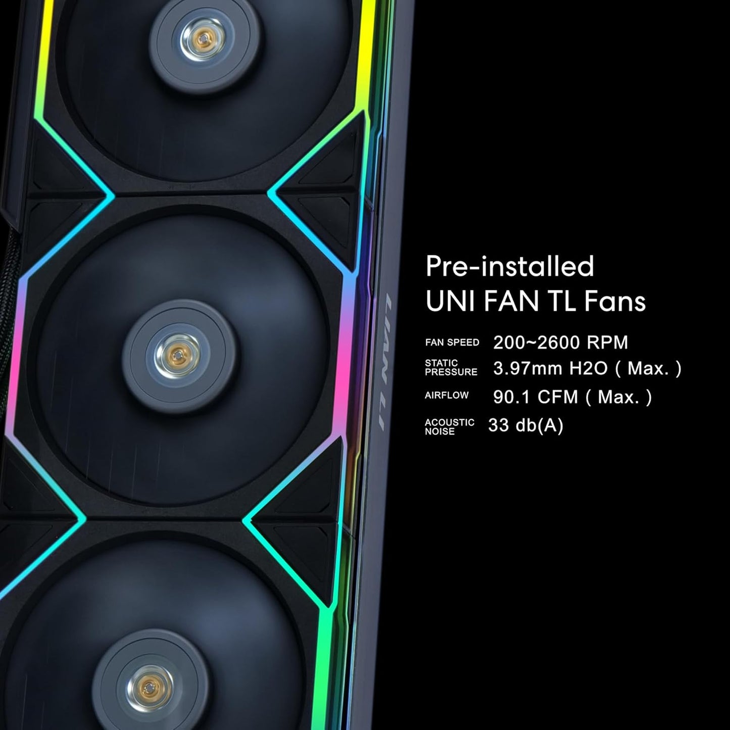 LIAN LI HYDROSHIFT LCD 360TL LIQUID CPU COOLER - BLACK G89.GHSLCD36TB.IN