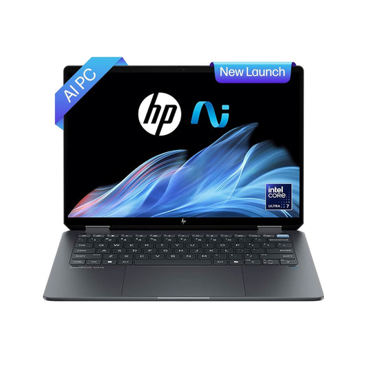 HP OMNIBOOK ULTRA FLIP NEXT GEN AI PC ULTRA 7(16GB RAM/1TB SSD/2.8K OLED 16:10 90% STBR TOUCHSCREEN 500 NITS/WINDOWS 11/9MP CAMERA/POLY STUDIO/BACKLIT KB/MSO/14 INCH (35.6CM)/GRAY/1.34KG) FH0026TU LAPTOP